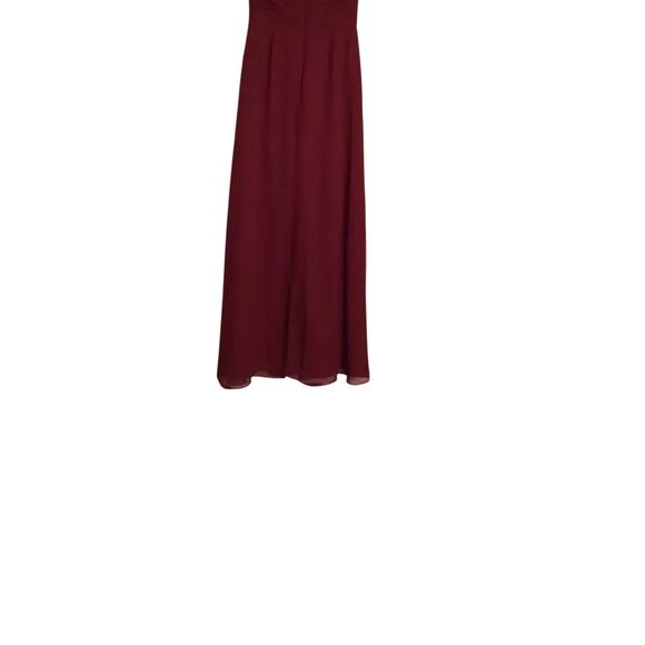 Dessy Collection Vivian Diamond 2970 Claret Off the Shoulder Draped Dress $284 - Picture 11 of 15